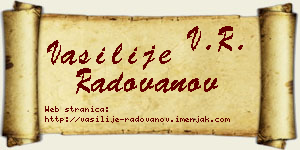 Vasilije Radovanov vizit kartica